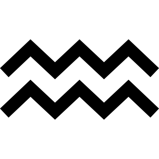 Aquarius zodiac sign icon
