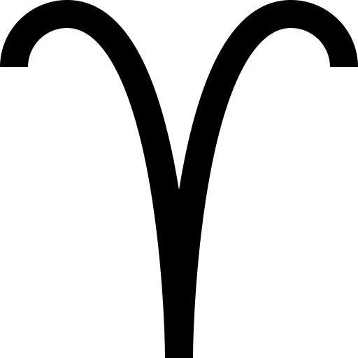 Aries zodiac sign icon
