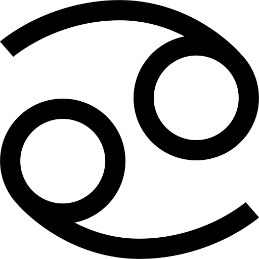 Cancer zodiac sign icon