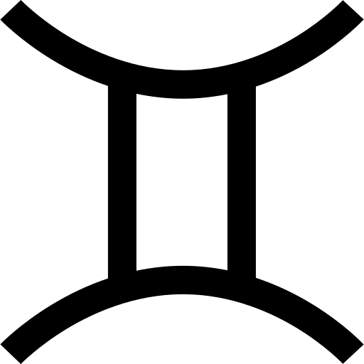 Gemini zodiac sign icon
